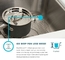 سینک ظرفشویی دو کاسه ای از جنس استیل ضد زنگ با ارتفاع 9 اینچی با گوشه های گرد 20 درجه