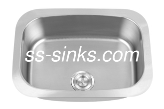 18G گج Undermount فولاد ضد زنگ آشپزخانه سینک 9 اینچ عمق واحد کاسه و تخلیه شامل