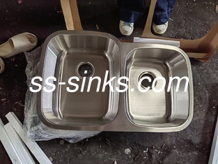1.0mm 1.2mm ضخامت زیرپناه استیل آشپزخانه سینک طراحی کابینت مستطیل آسان نصب