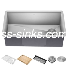 سبک طراحی مدرن Topmount سینک آشپزخانه با 3.5 اینچ باز کردن فاضلاب و شکل صحن مستطیل