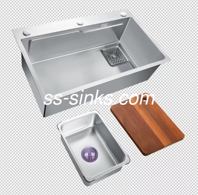سینک آشپزخانه زاویه ای پولیش شده فولاد ضد زنگ گج 18G برای آشپزخانه های فشرده