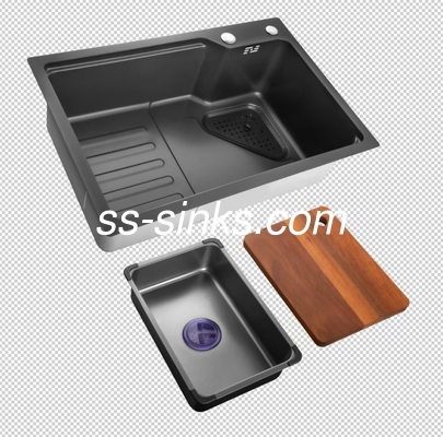 سینک آشپزخانه زاویه ای پولیش شده فولاد ضد زنگ گج 18G برای آشپزخانه های فشرده