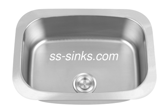 18G گج Undermount فولاد ضد زنگ آشپزخانه سینک 9 اینچ عمق واحد کاسه و تخلیه شامل