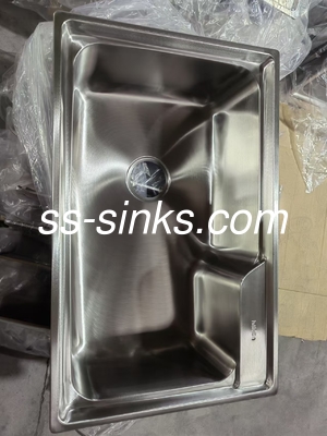 OEM Topmount آشپزخانه سینک با محل تخلیه عقب و حوضچه های دوگانه در اندازه OEM