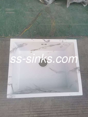 سیاه / طلا / نقره / طلایی طلایی دست ساز آشپزخانه سینک مساوی حوضچه عمق 220mm