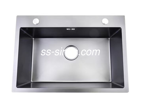 پولش پایان Topmount سینک آشپزخانه با 1 کاسه OEM ابعاد بیرونی شامل
