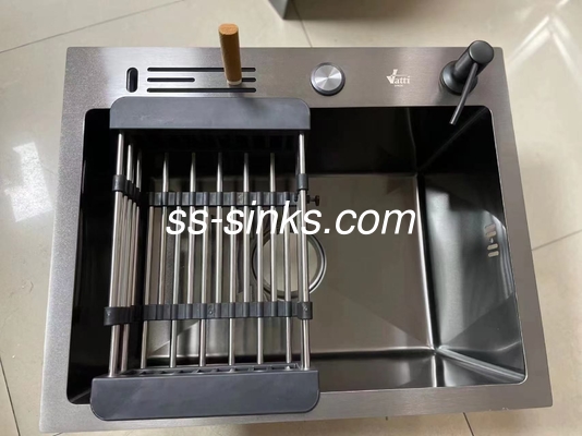 پولش پایان Topmount سینک آشپزخانه با 1 کاسه OEM ابعاد بیرونی شامل