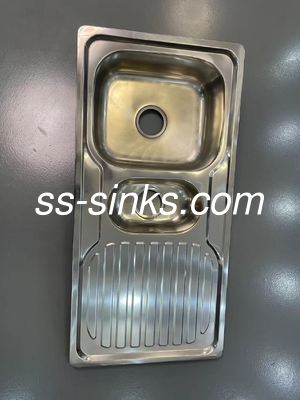 سینک آشپزخانه تجاری با تخت تخلیه سفارشی ابعاد سینک مکان تخلیه عقب