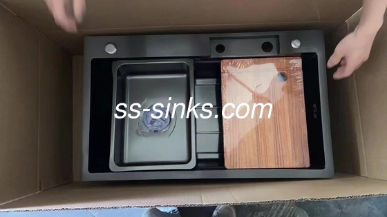 حوضچه ی تک دست آشپزخانه ی دست ساز سبک محصول حوضچه ی دست ساز سبک حوضچه ی 2 حوضچه ی یکسانی تعداد کاسه های تک