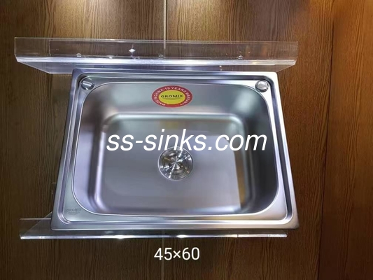 Topmount آشپزخانه سینک واحد کاسه با تخت تخلیه 30 X 17 اینچ یک یا دو سوراخ برای آشپزخانه سینک با تخت تخلیه