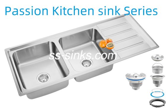 1200 × 500 میلی متر گوشه ای فولاد ضد زنگ آشپزخانه سینک دریچه عقب قرار دادن برای آشپزخانه رستوران خود را