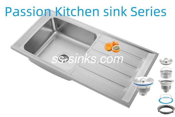 سینک آشپزخانه مدرن با تخت تخلیه برای آشپزخانه های مدرن