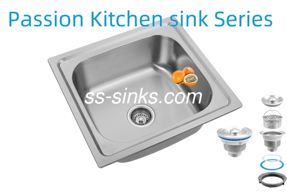 1 کاسه آبشار آشپزخانه با 18/10 کروم / نیکل فولاد ضد زنگ طراحی مستطیل