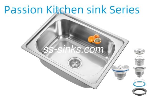 عمق 21 سانتي متري شلوار فولاد ضد زنگ ظرف آشپزخانه 3.5 اينچ بازي تخليه براي عملکرد