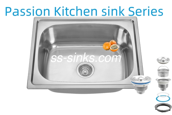 عمق 21 سانتي متري شلوار فولاد ضد زنگ ظرف آشپزخانه 3.5 اينچ بازي تخليه براي عملکرد