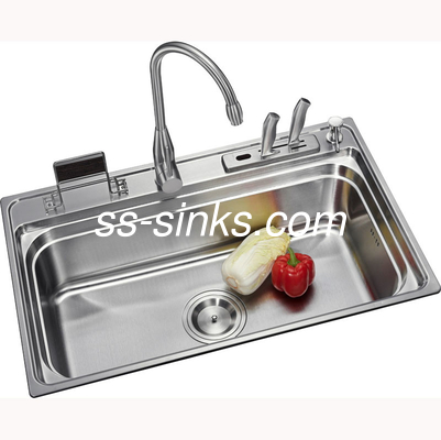 پایه سینک ظرفشویی 0.9 میلی متری آشپزخانه از جنس استیل ضد زنگ 1 کاسه ای 800*500 میلی متر
