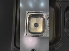 بالای کاونتر 1000 x500mm یک کاسه آشپزخانه سینک با حوضچه شستشوی فولکلور