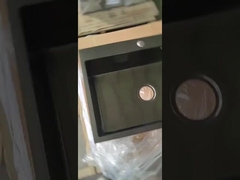 رنگ سیاه سینک ضد زنگ دست ساز بالا نصب 110mm تخلیه